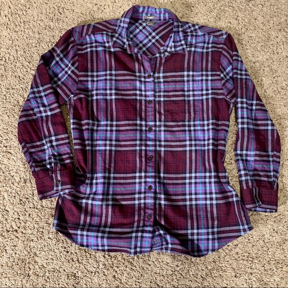 Eddie Bauer Flannel Shirt in Purple